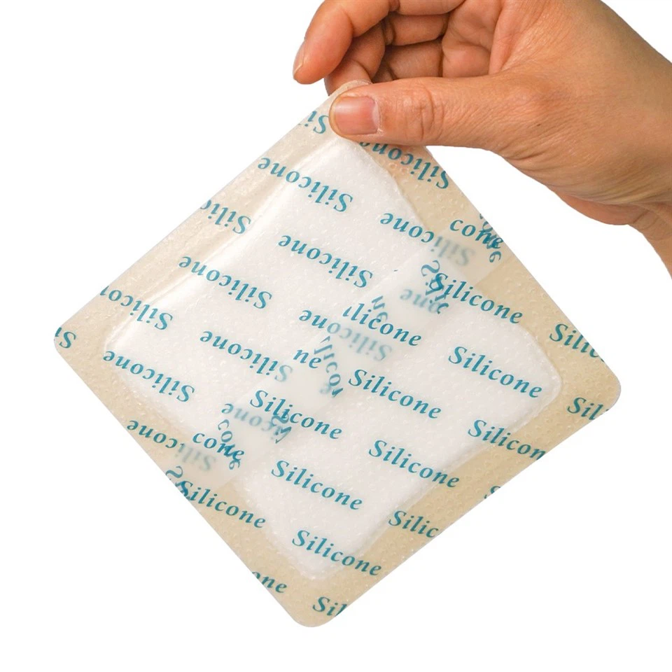 Silicone Foam Dressing With Adhesive Border Wound Dressing Bandage